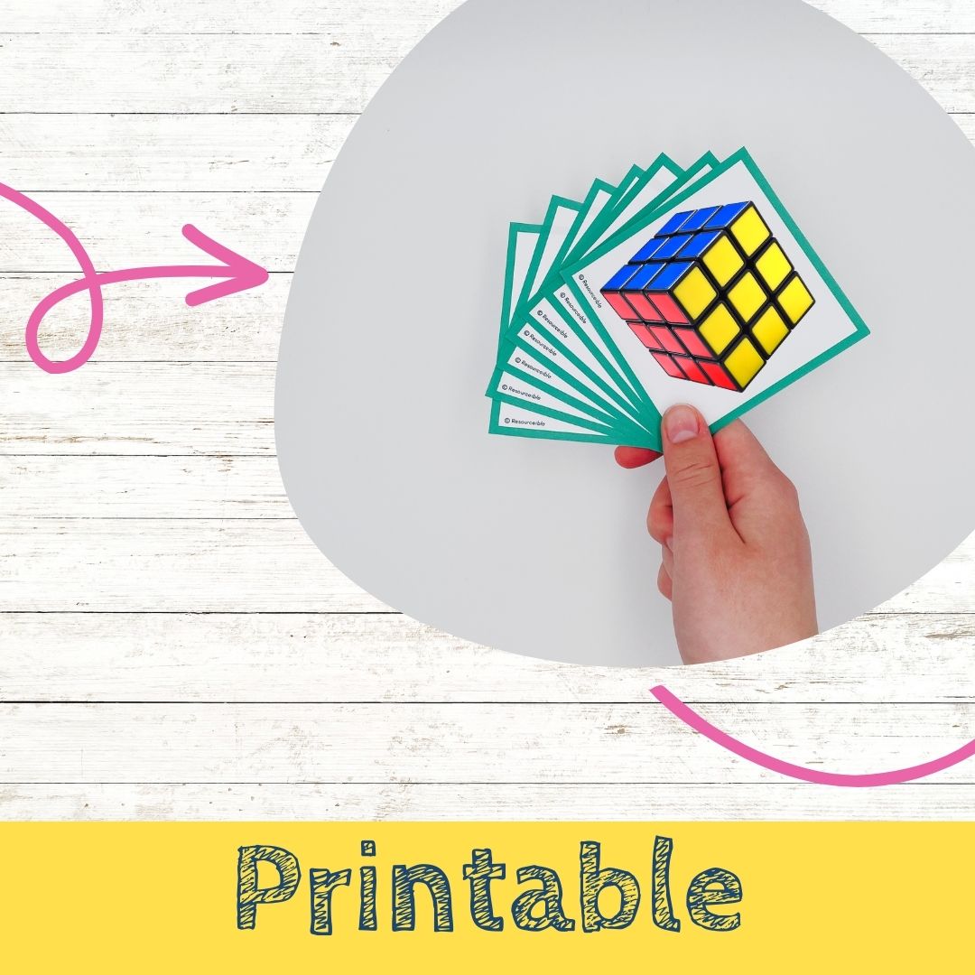 Hand holding printable pdf flashcards of words ending with B.
