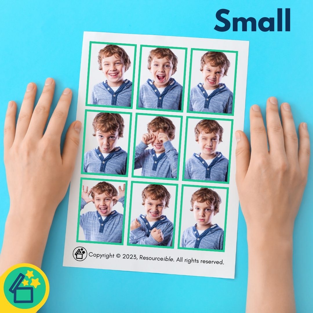 Printable emotion cards for SLPs and teachers to teach emotions.