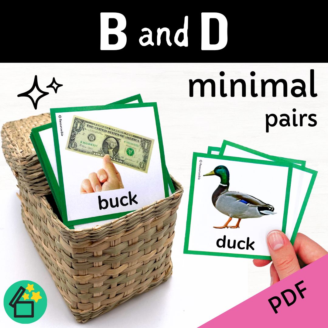Minimal Pairs B and D | Speech Therapy Activities | pdf