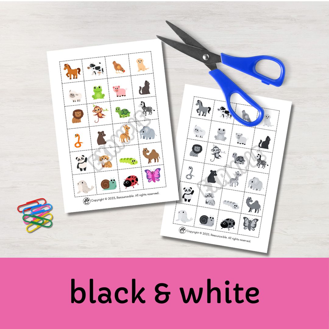 Printable PDF instant download memory game for SLPs and speech therapists.