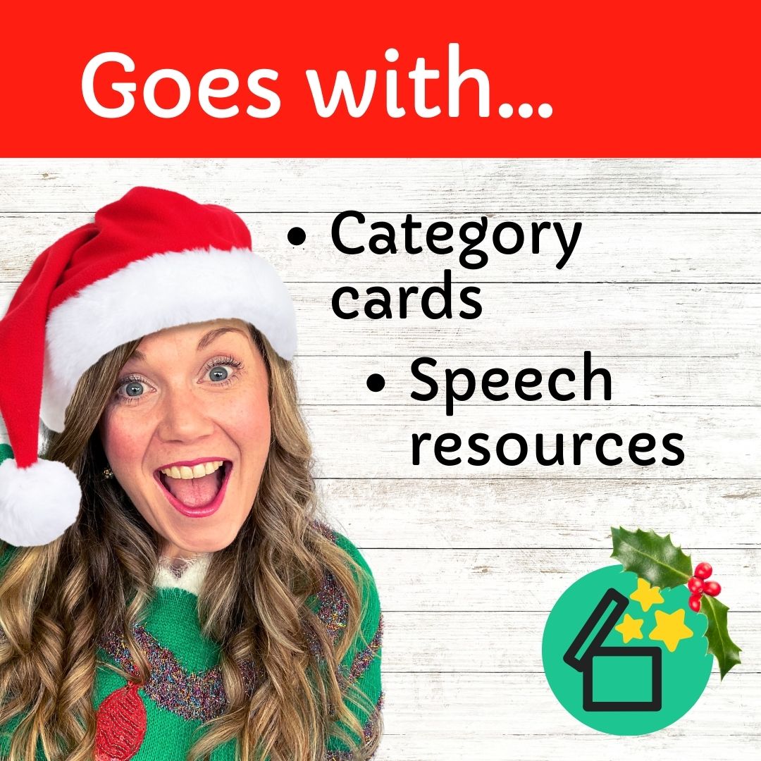 Resourceible founder Kate Beckett fun Christmas mailbox activity for speech therapy and speech therapy assistants.