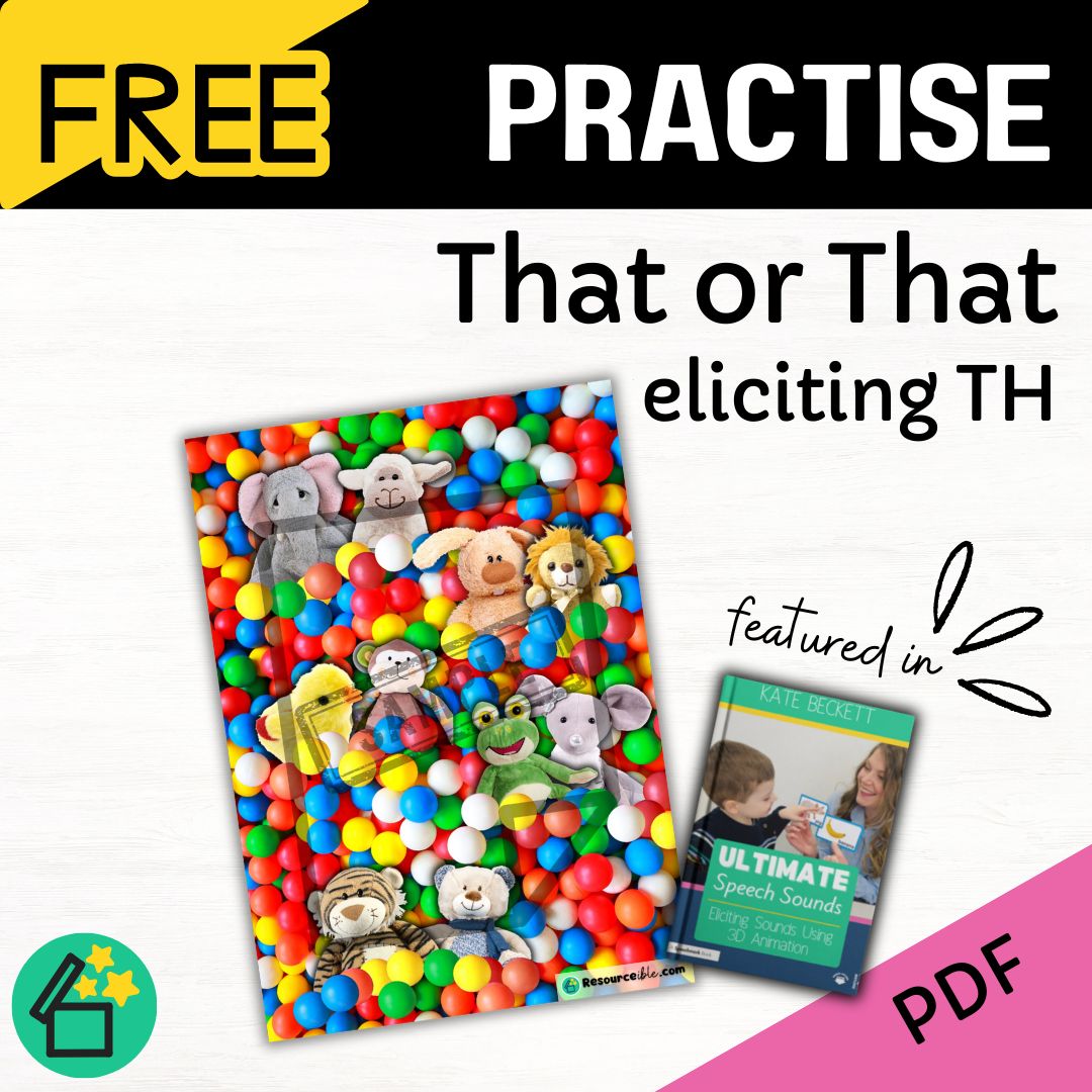 That or That Ultimate Speech Sounds Eliciting Sounds Using 3D Animation Book by Kate Beckett.