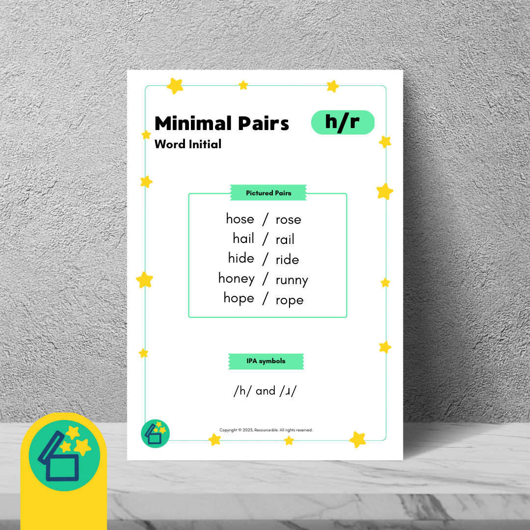 Minimal Pairs H and R
