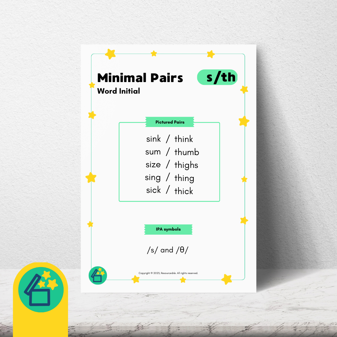 Minimal Pairs S and TH voiceless