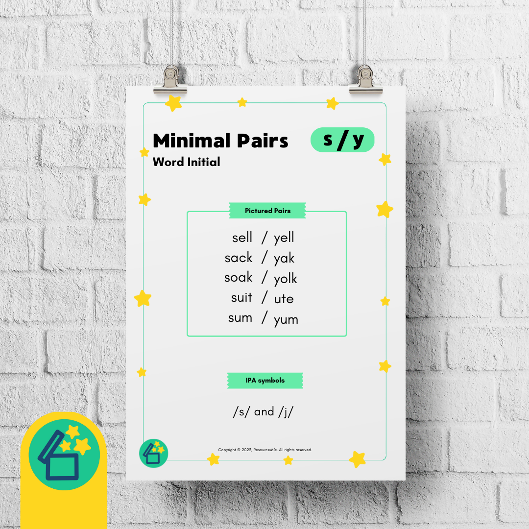 Minimal Pairs S and Y
