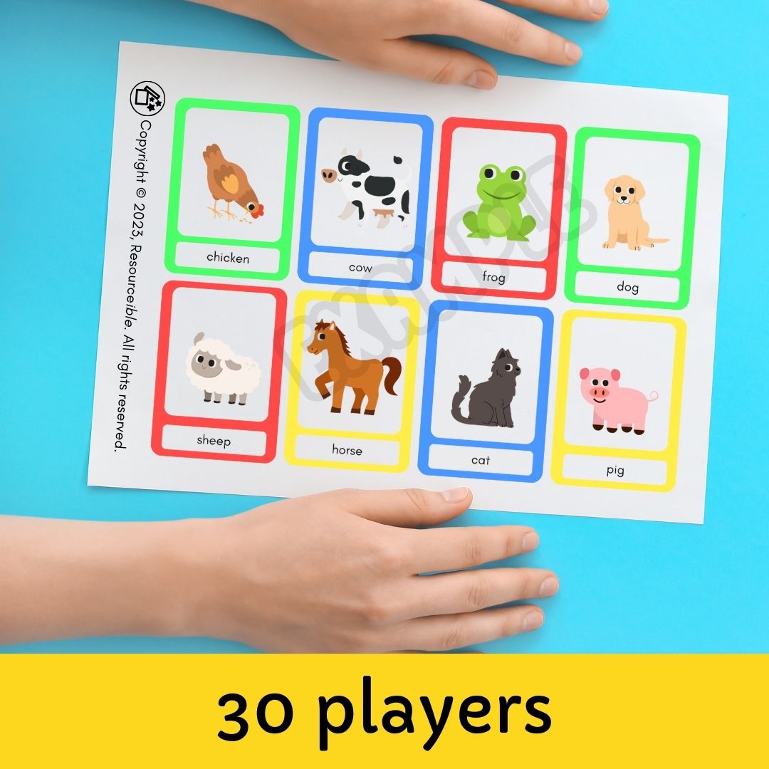 Bingo | Animal Bingo | 30 Player | PDF