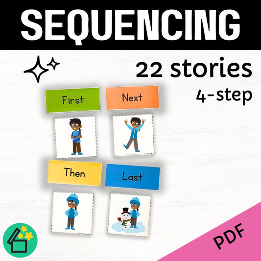 Fun story sequencing activity for kids by Resourceible.