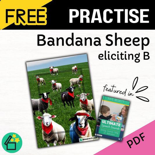 Bandana Sheep Ultimate Speech Sounds Eliciting Sounds Using 3D Animation Book by Kate Beckett.