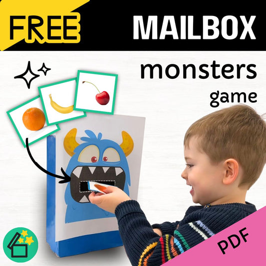 Mailbox monsters fun free posting for children to use in the school classroom or speech therapy clinic by Resourceible.
