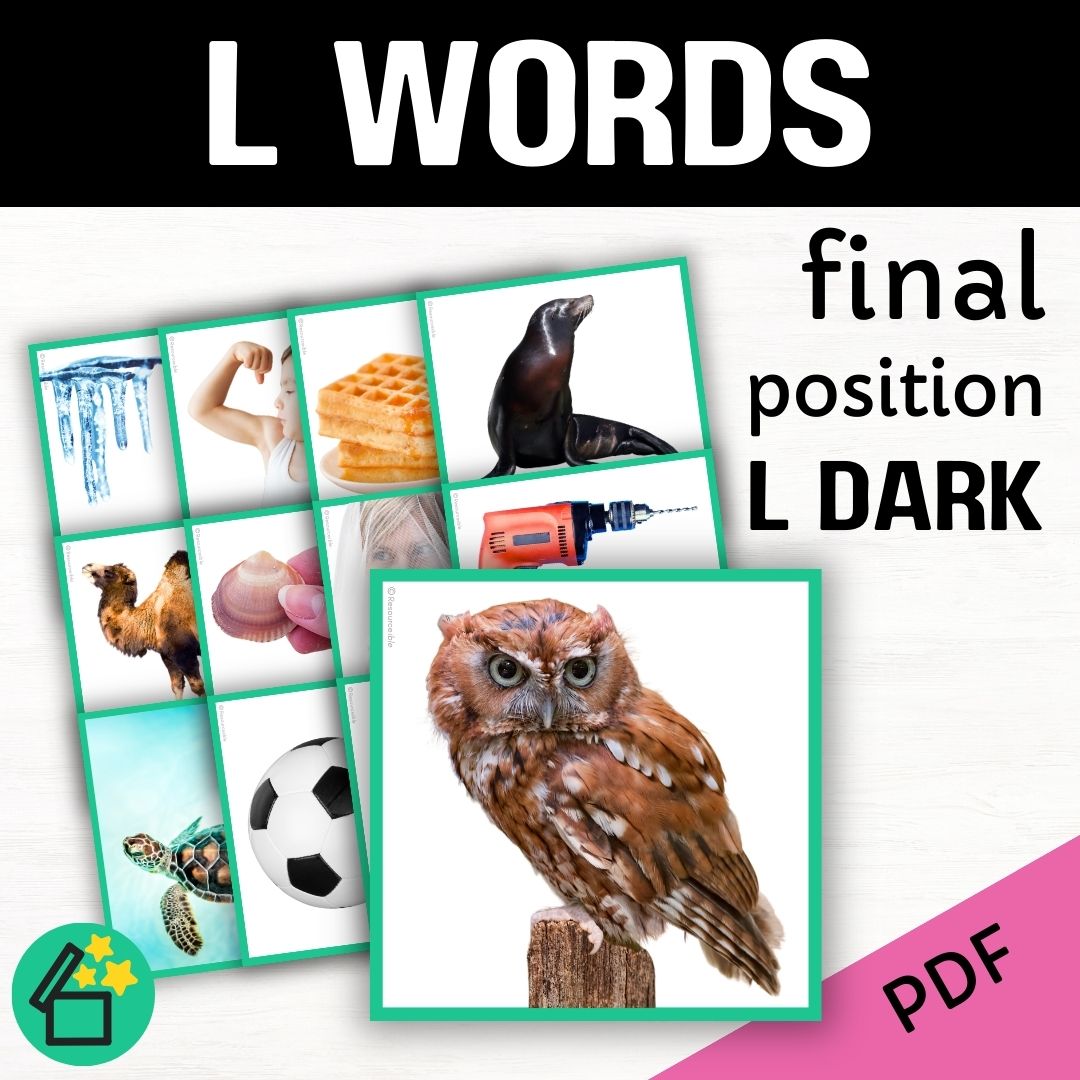 L Words | Words ending with L | Speech Therapy Resources | pdf ...