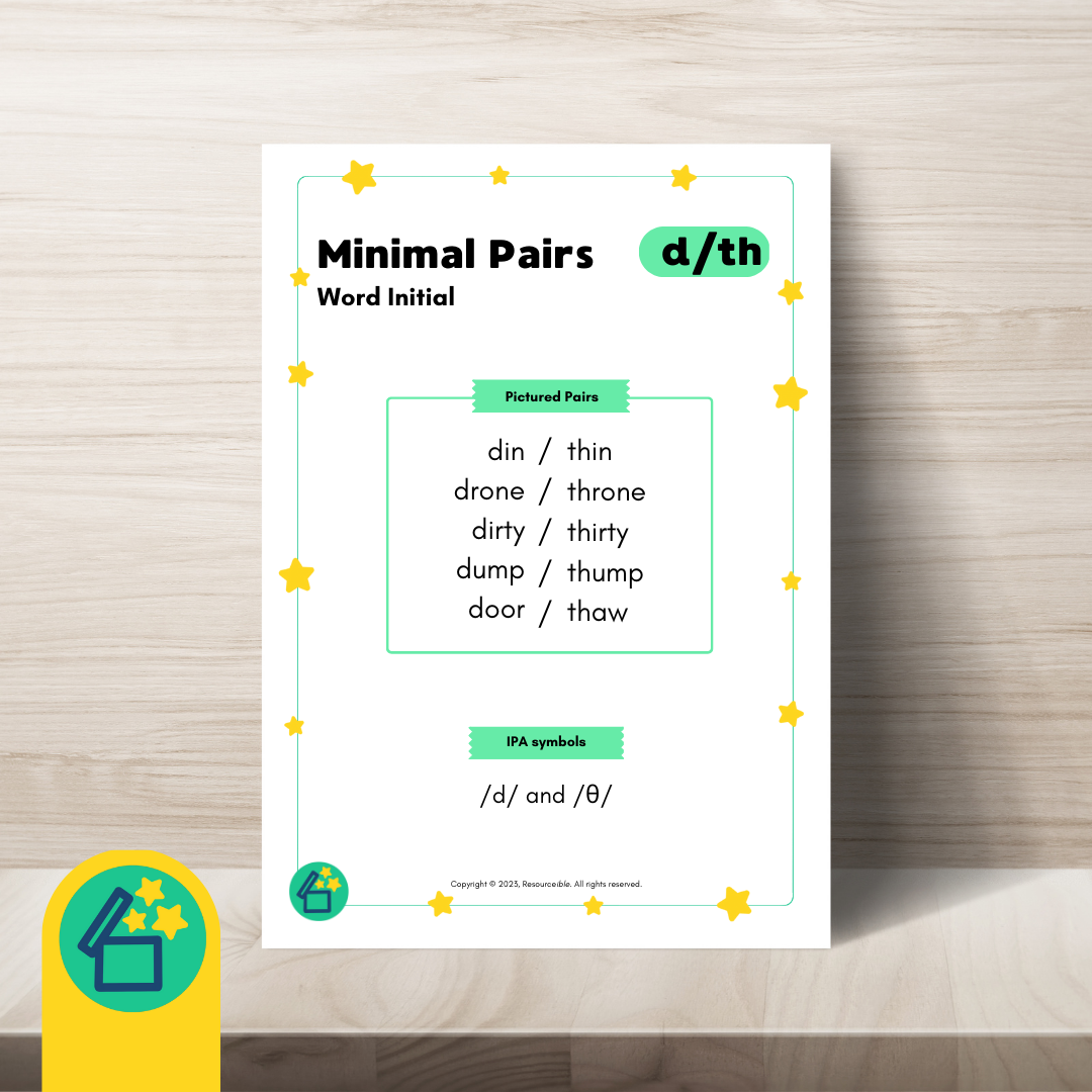 Minimal Pairs D and TH voiceless