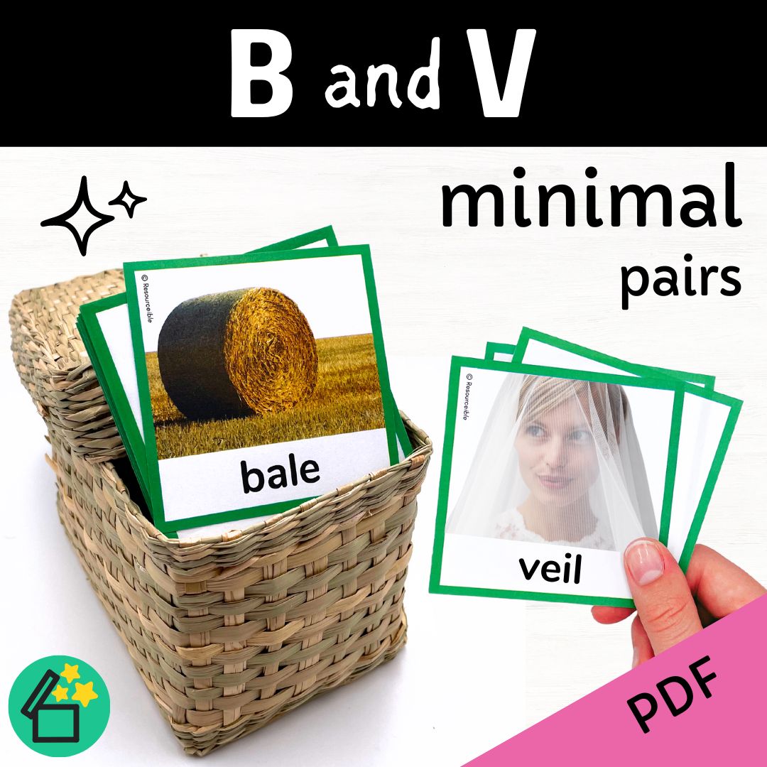 Minimal Pairs B and V | Speech Therapy Activities | pdf