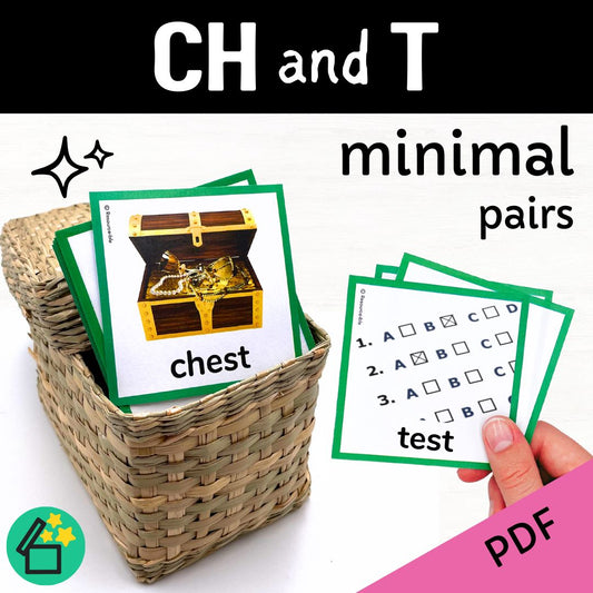 Minimal Pairs CH and T | Speech Therapy Activities | pdf