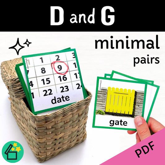 Minimal Pairs D and G | Speech Therapy Activities | pdf