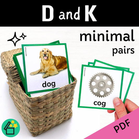 Minimal Pairs D and K | Speech Therapy Activities | pdf