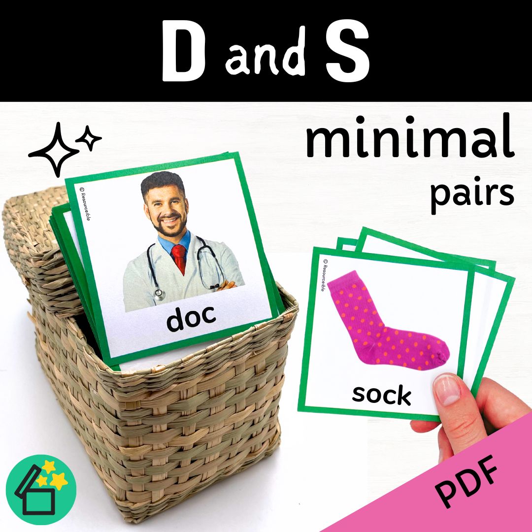 Minimal Pairs D and S | Speech Therapy Activities | pdf