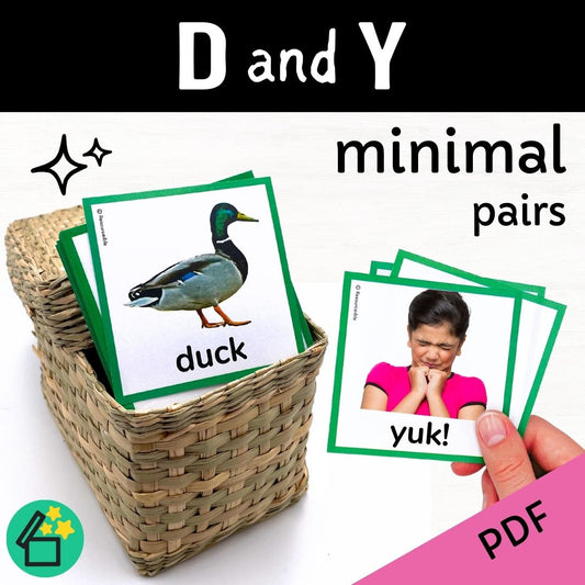 Minimal Pairs D and Y | Speech Therapy Activities | pdf