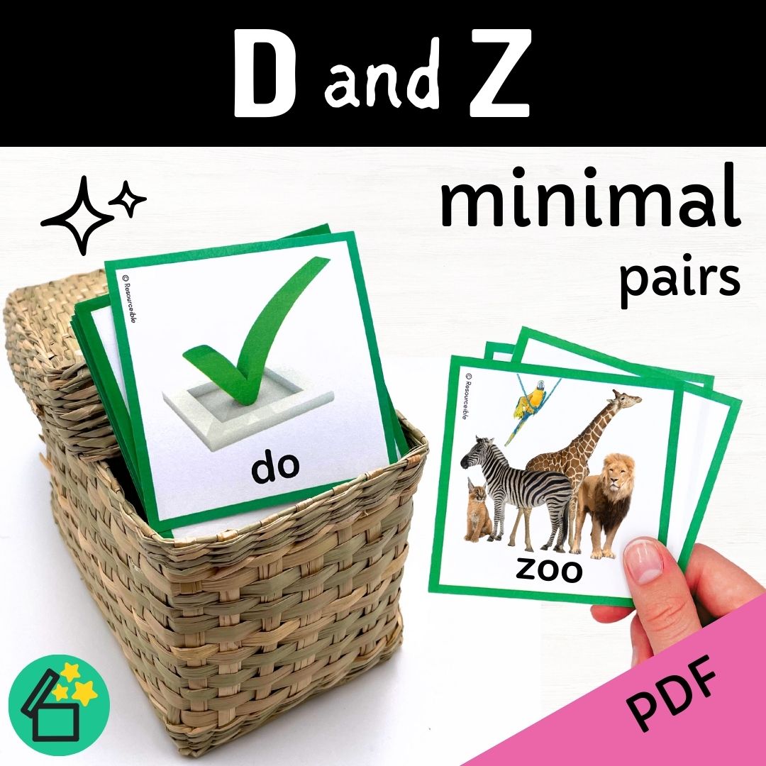 Minimal Pairs D and Z | Speech Therapy Activities | pdf