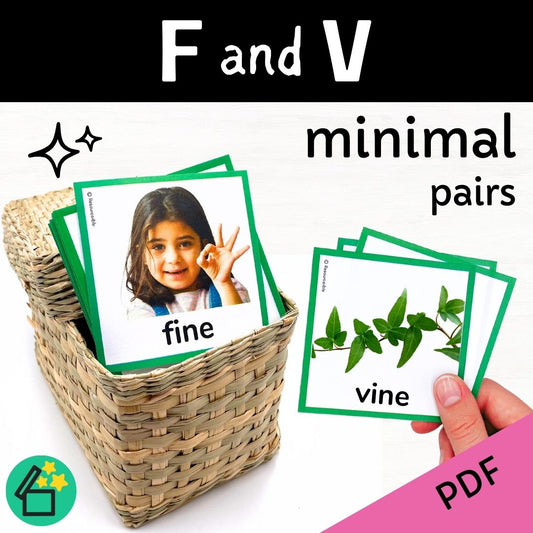 Minimal Pairs F and V | Speech Therapy Activities | pdf