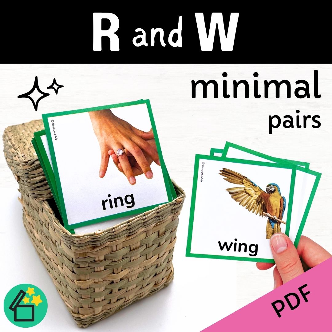 Minimal Pairs R and W | Speech Therapy Activities | pdf