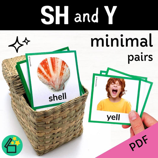 Minimal Pairs SH and Y | Speech Therapy Activities | pdf