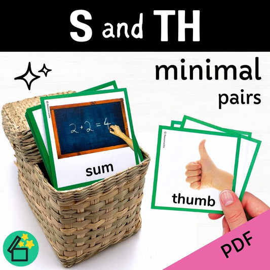 Minimal Pairs S and TH Voiceless | Speech Therapy Activities | pdf