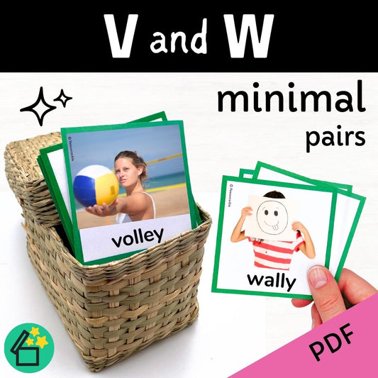 Minimal Pairs V and W | Speech Therapy Activities | pdf