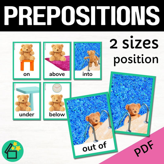 PDF preposition resources for teaching spatial concepts in speech therapy.