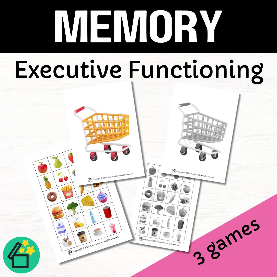 Speech therapy memory game by Resourceible.