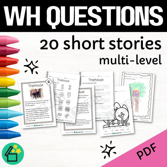WH Questions | Stories | Comprehension | Reading | Listening | Retell