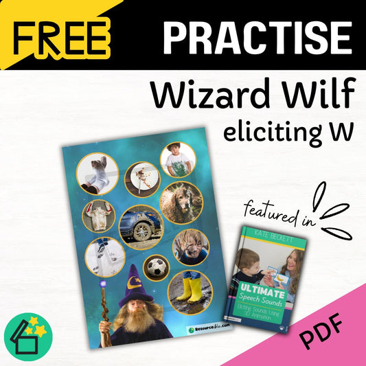 Wizard Wilf Ultimate Speech Sounds Eliciting Sounds Using 3D Animation Book by Kate Beckett.